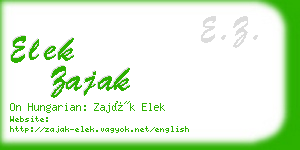 elek zajak business card